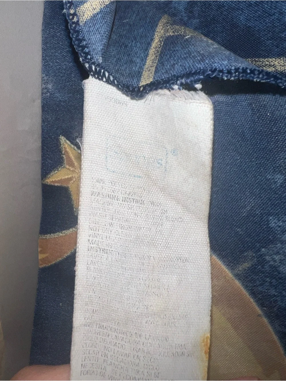 Celestial Y2K Springs Sun Moon Star Cobalt Gold Split Shower Curtain Vintage 90s